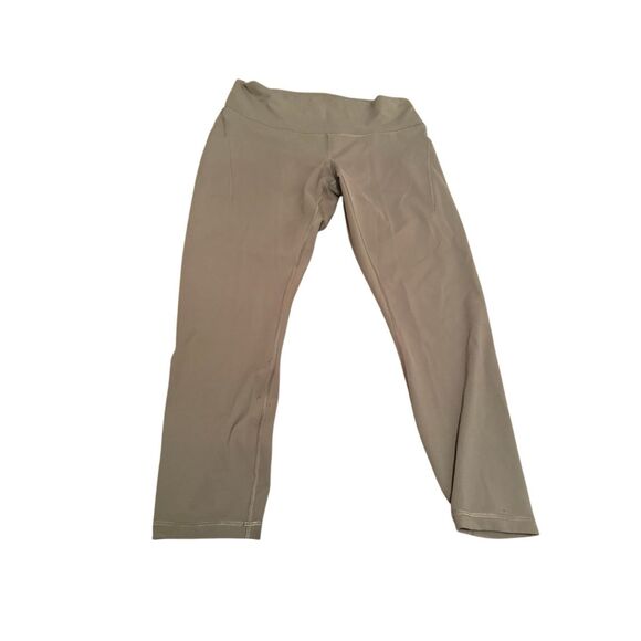 Lululemon Pants High-Waist Legging Sz 14 olive green w/pockets - Picture 1 of 9